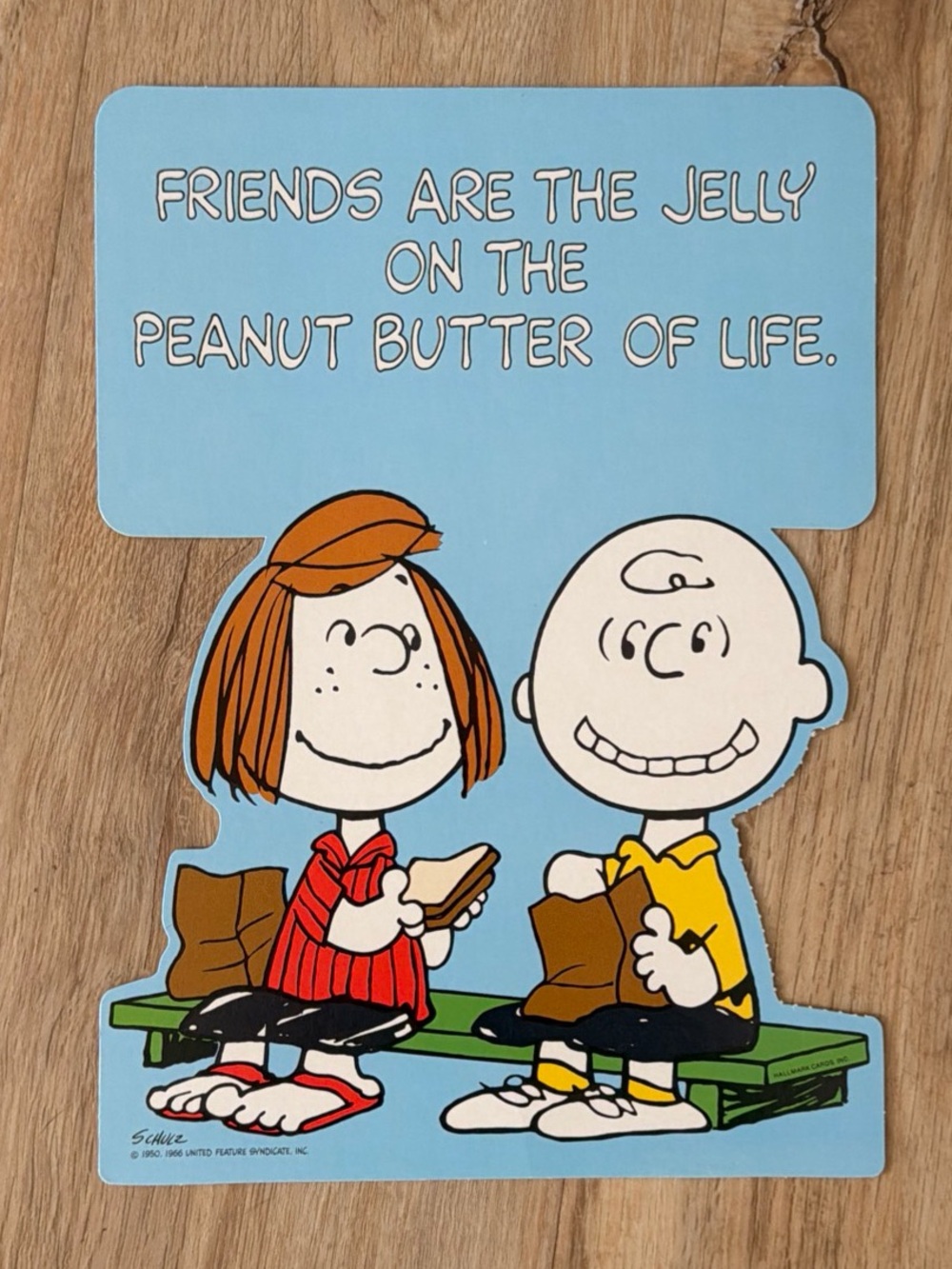 Vintage Die Cut Wall Decoration Peanuts Charlie Brown Peppermint Patty 1966 UFS